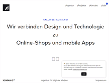 Tablet Screenshot of komma-d.de